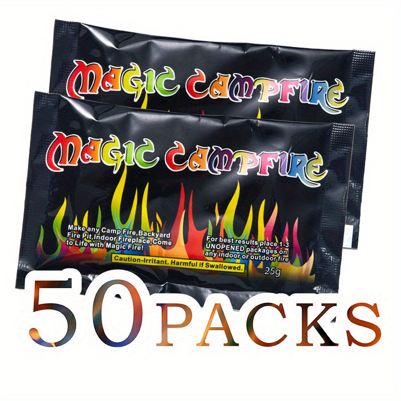 Outdoor Game Essential Flame Color Changing Pack, Magic Color Change Campfire Pack is suitable for outdoor camping for campfire party celebration activities (multi-specification)