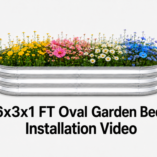 6x3x1 FT Oval Garden Bed Installation Video