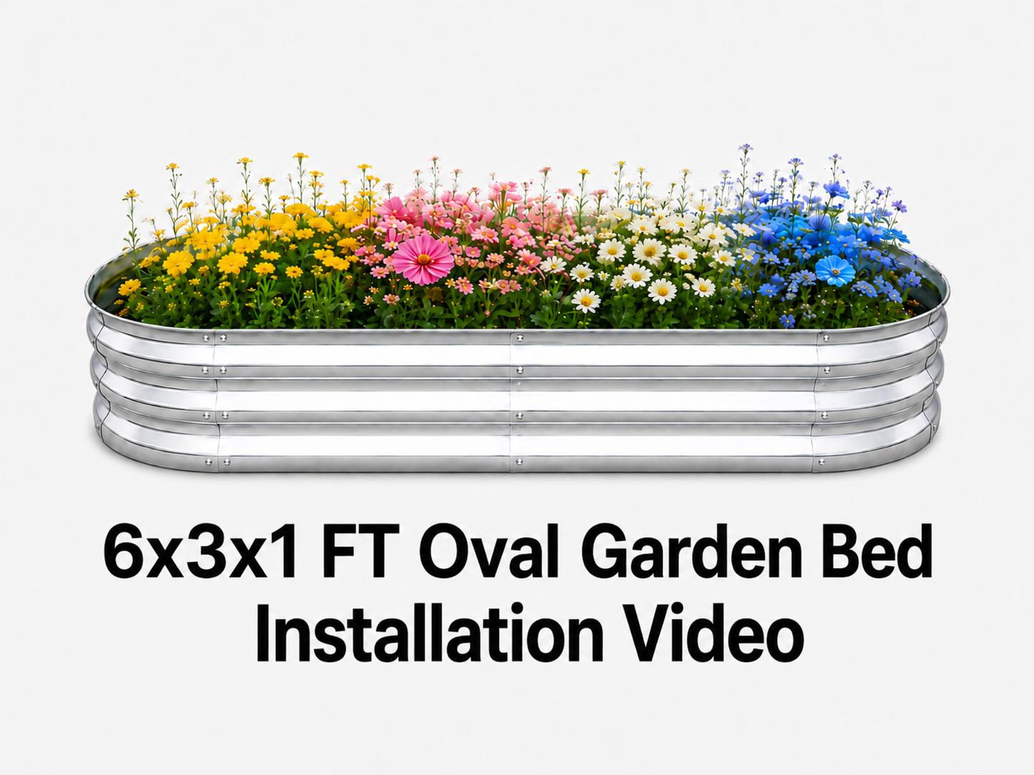 6x3x1 FT Oval Garden Bed Installation Video